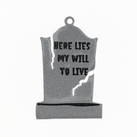 Will To Live Grave Stone Charm