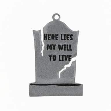 Will To Live Grave Stone Charm