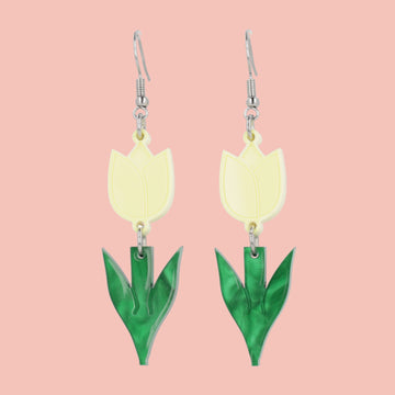 Tiptoe Through the Tulips Earrings (Yellow) - Sour Cherry