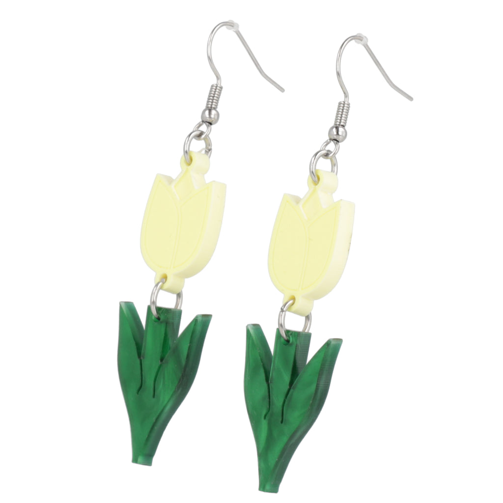 Tiptoe Through the Tulips Earrings (Yellow) - Sour Cherry