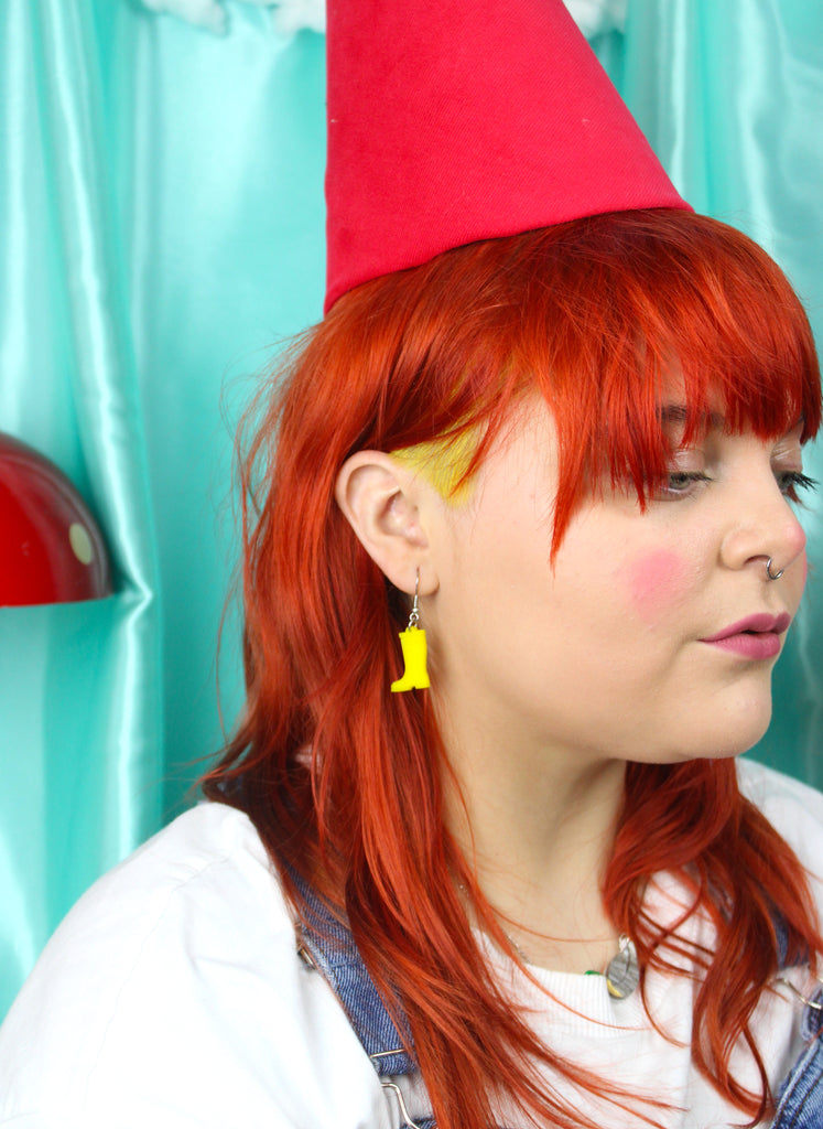 Yellow Wellies Earrings - Sour Cherry