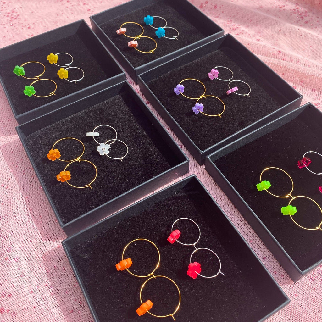gift boxes with earrings inside