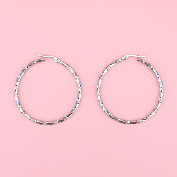 44mm Twisted Hoop Earrings - Sour Cherry