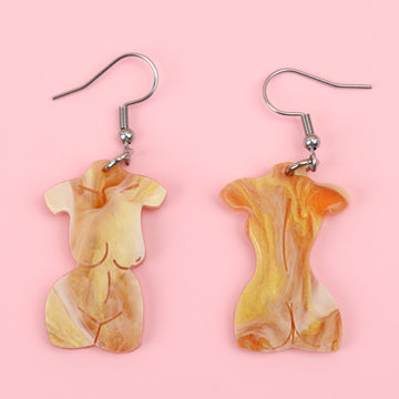 Birthday Suit Earrings - Pecan - Sour Cherry