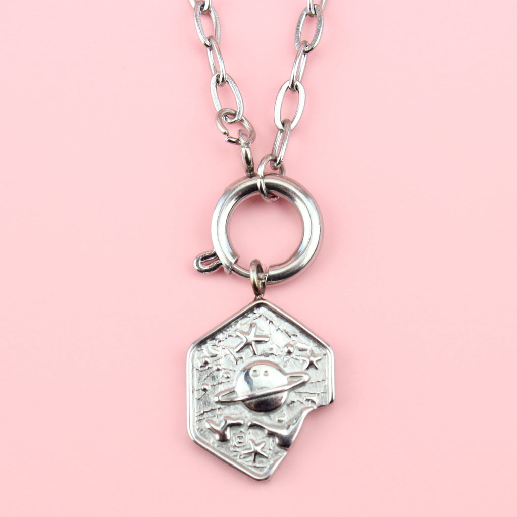 Planet Pendant Necklace - Sour Cherry