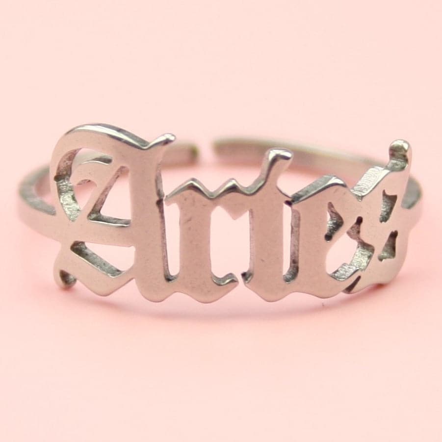 Aries Zodiac Ring - Sour Cherry
