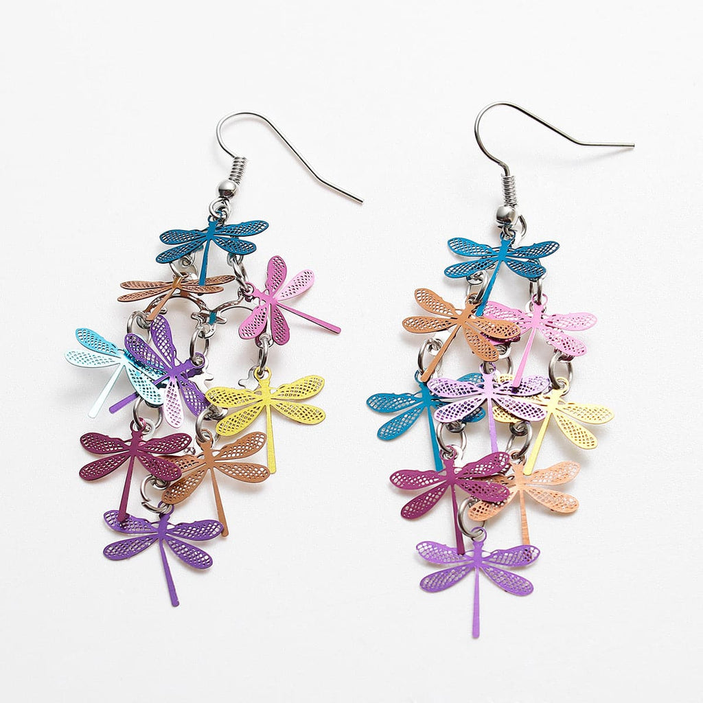Bright Dragonfly Earrings - Sour Cherry