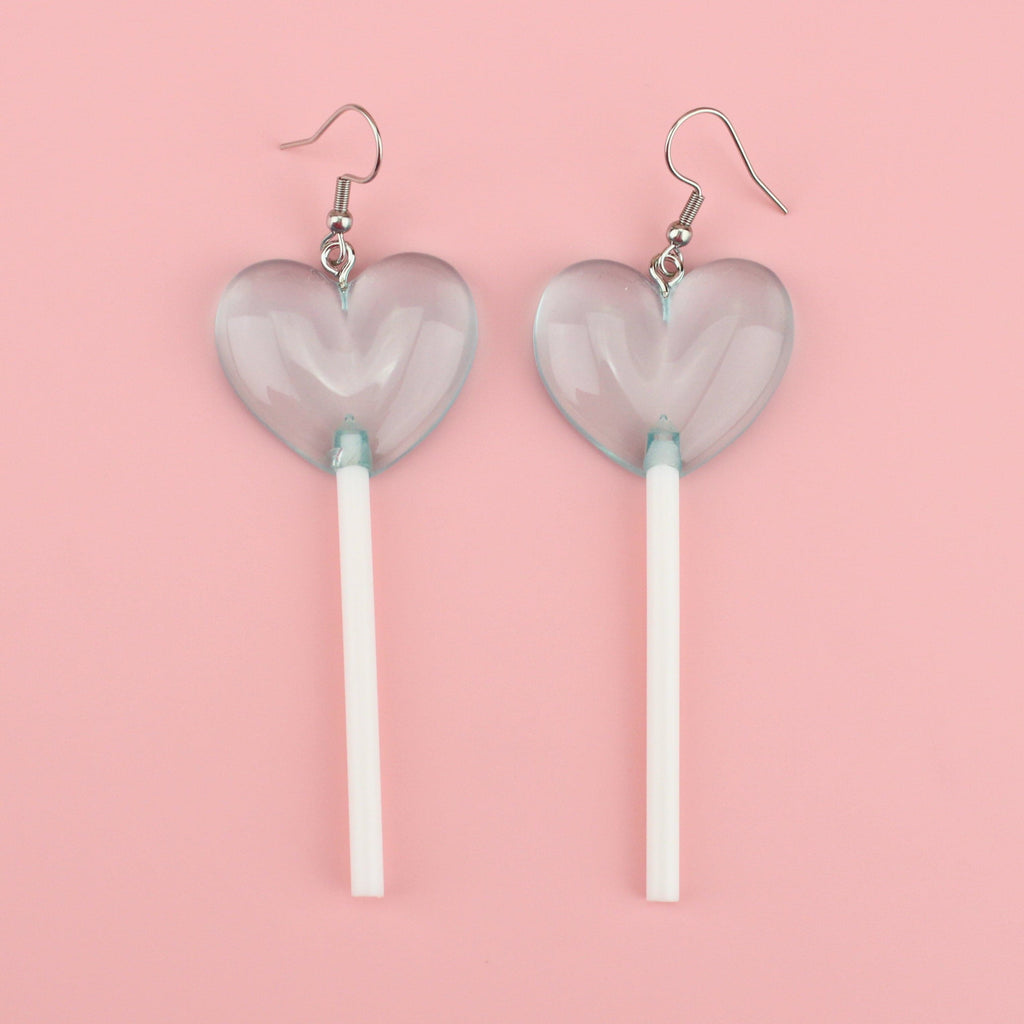 Large resin lolipop charms on stainless steel earwires