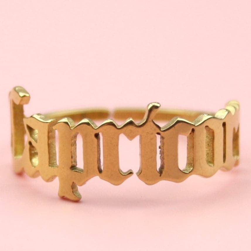 Capricorn Zodiac Ring (Gold Plated) - Sour Cherry