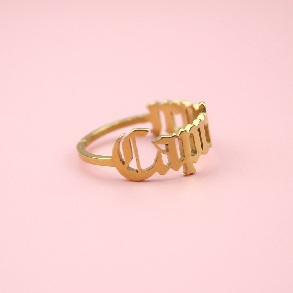 Capricorn Zodiac Ring (Gold Plated) - Sour Cherry
