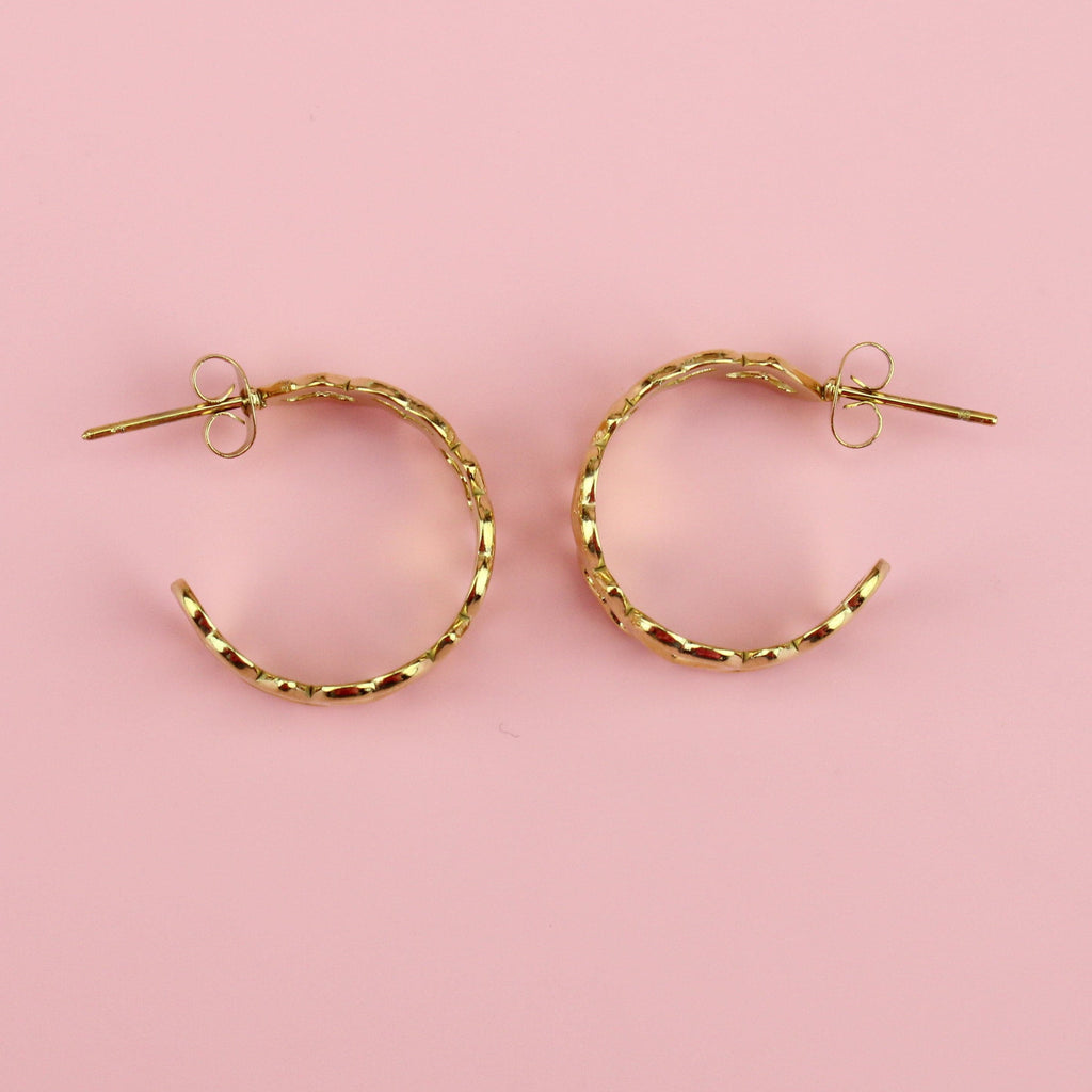 Change Of Heart Hoop Earrings (Gold plated) - Sour Cherry