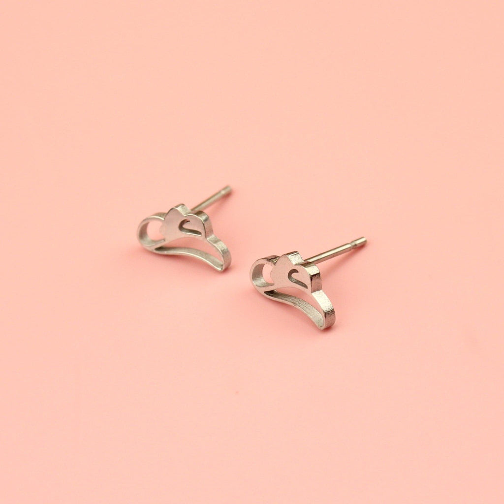 Cut out cowboy hat stud earrings