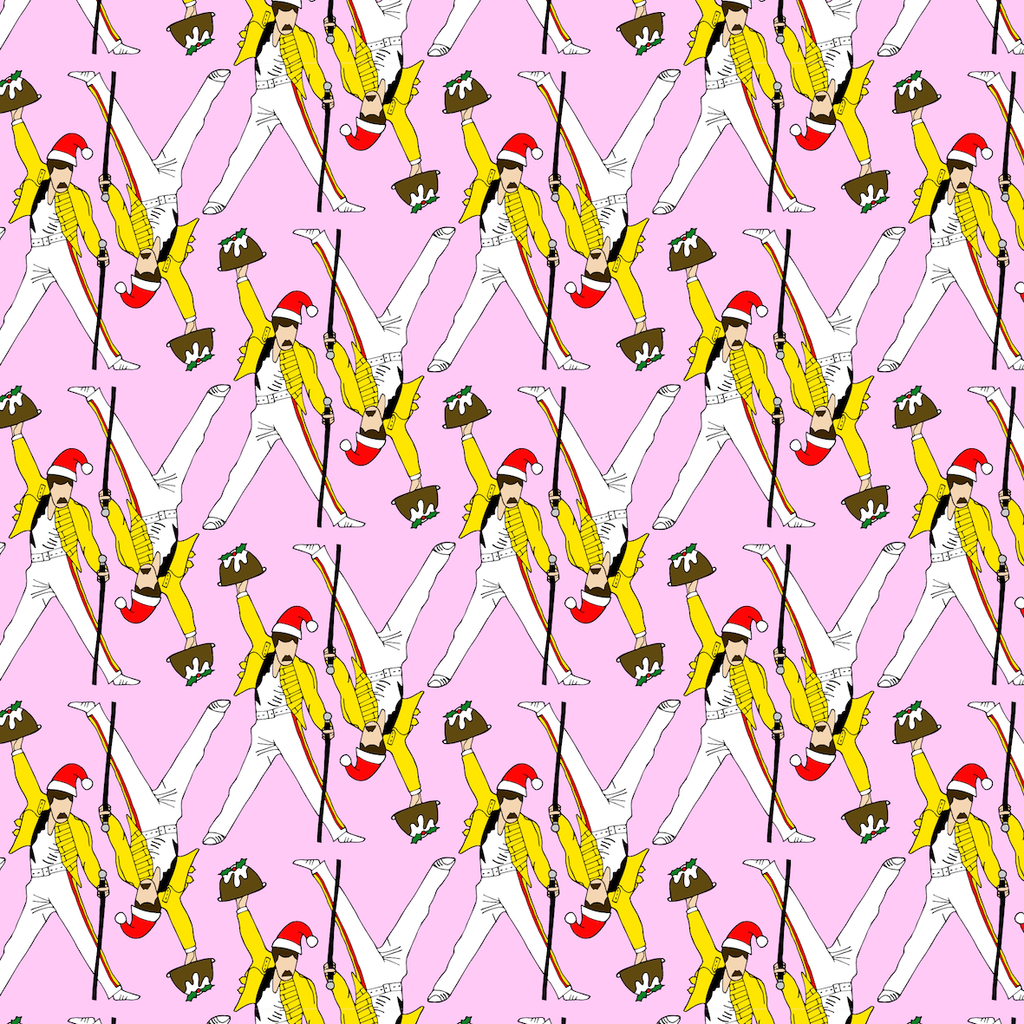 Pink Freddie Mercury Bohemian Wrapsody Paper & Tags - Sour Cherry