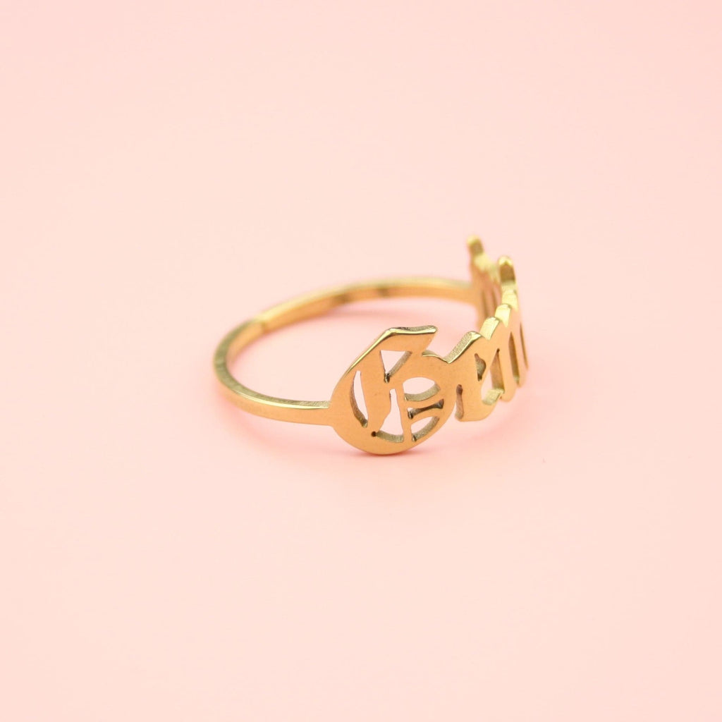 Gemini Zodiac Ring (Gold Plated) - Sour Cherry