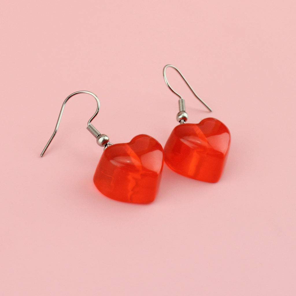 Heart Throb Earrings - Sour Cherry
