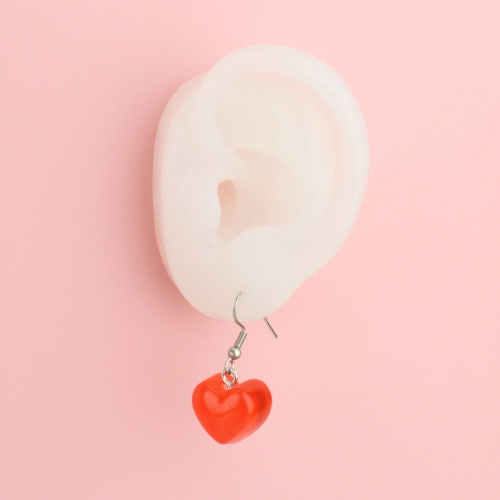 Heart Throb Earrings - Sour Cherry