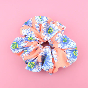 Blue Daisy Scrunchie - Sour Cherry