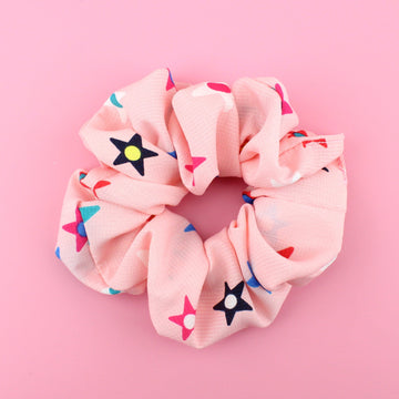 Pink Star Scrunchie - Sour Cherry