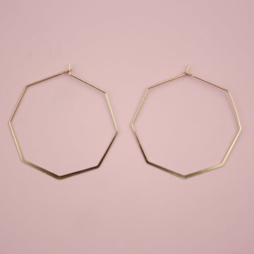 Octagon Earrings - Sour Cherry