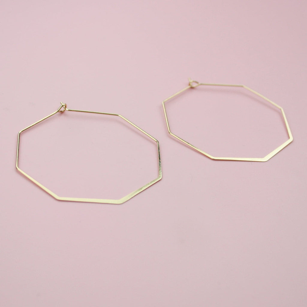 Octagon Earrings - Sour Cherry