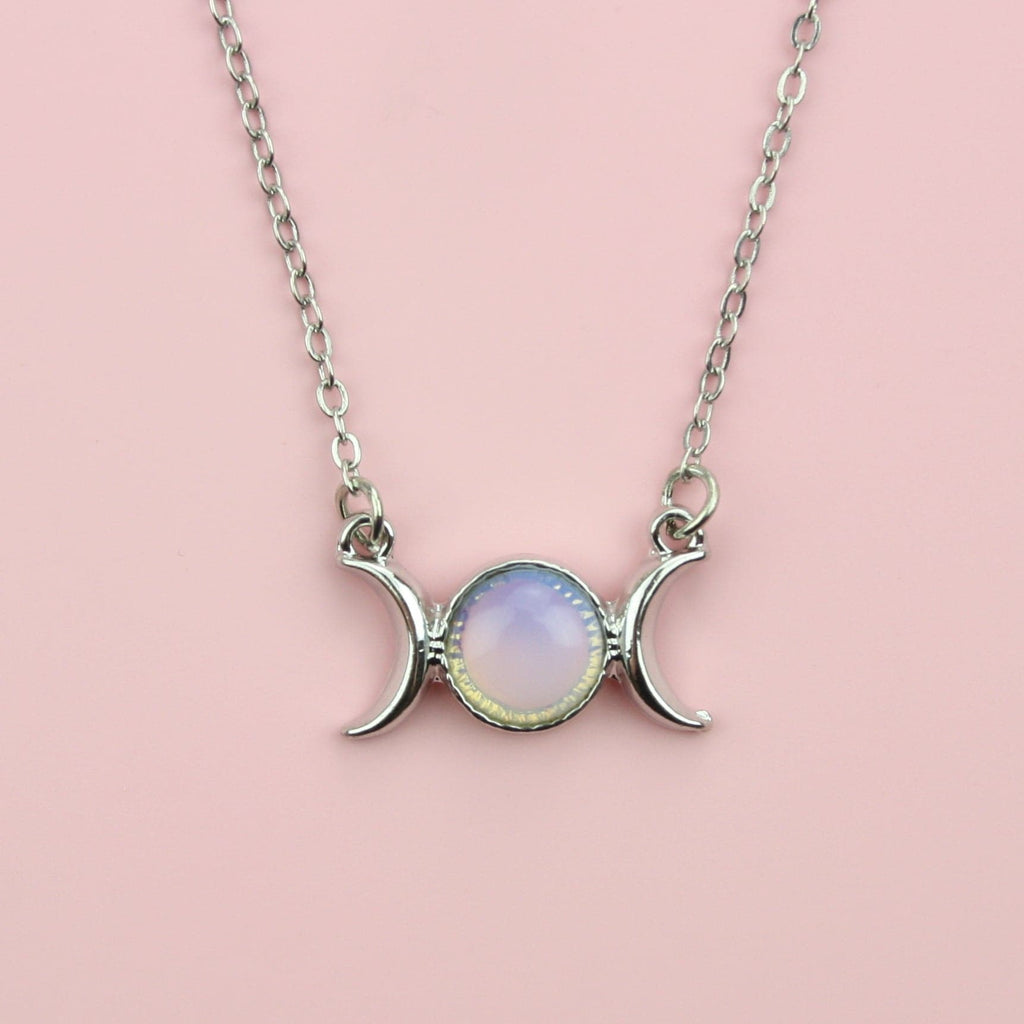 Opal Moon Necklace - Sour Cherry