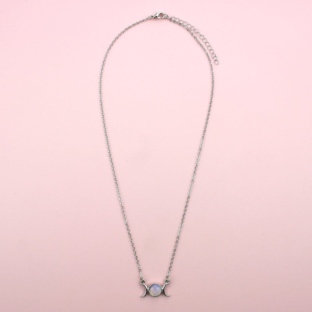 Opal Moon Necklace - Sour Cherry
