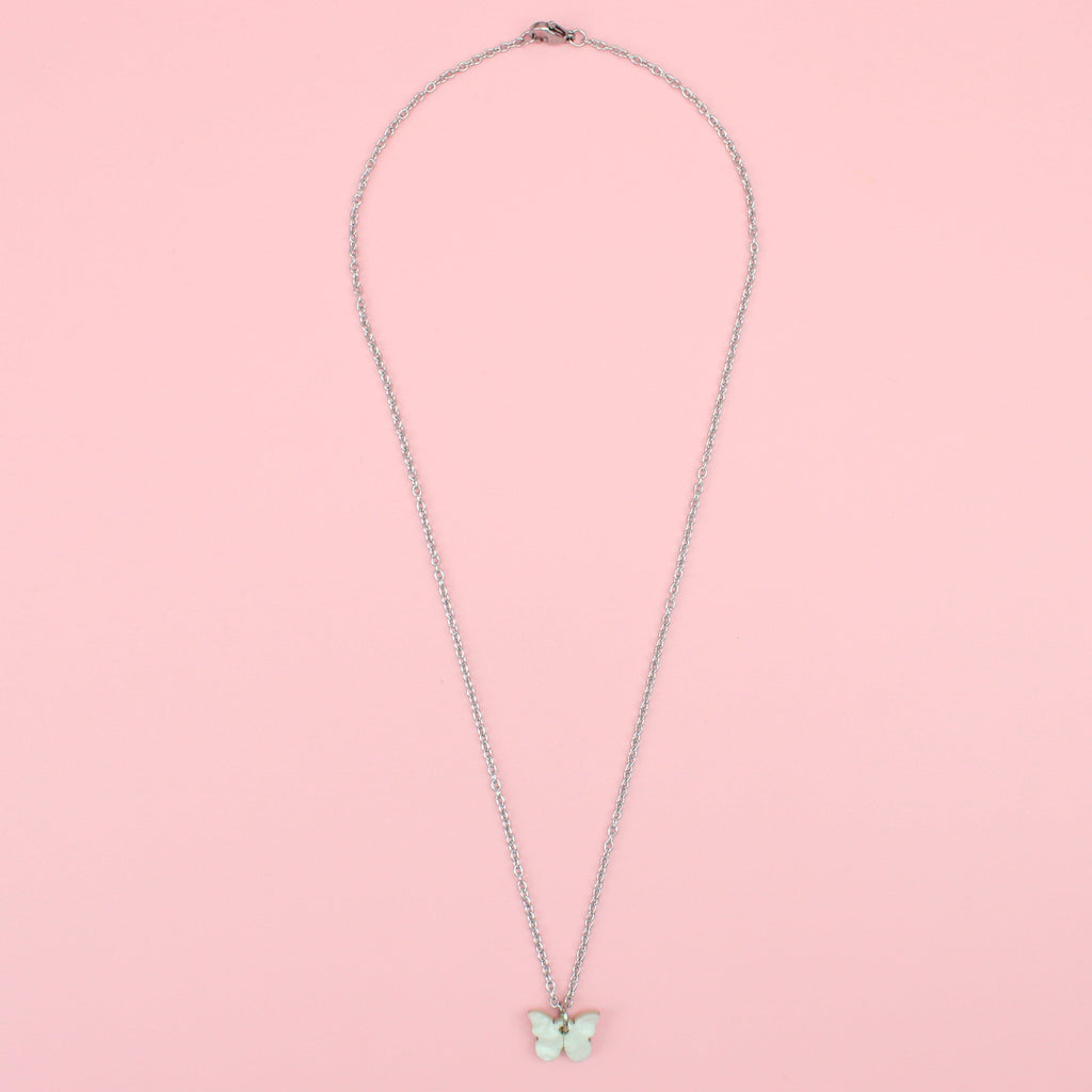 You're My Butterfly, Sugar Baby Necklace (Marble Green) - Sour Cherry