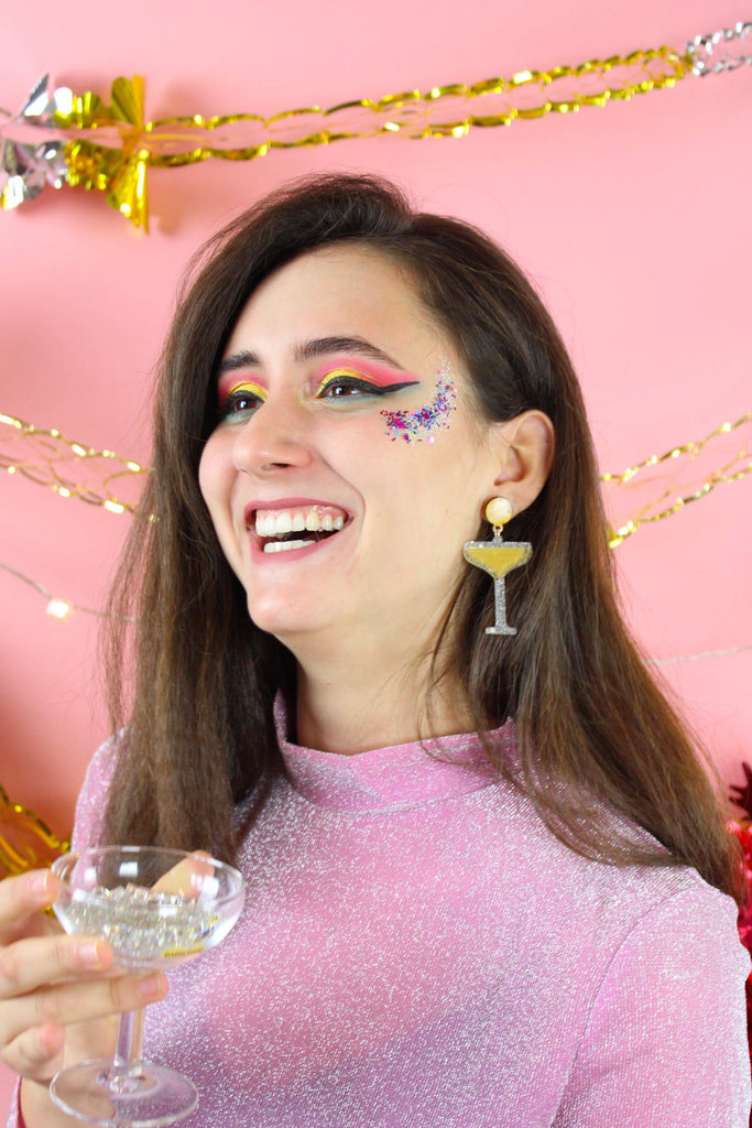 Champagne Supernew-Year Earrings - Sour Cherry