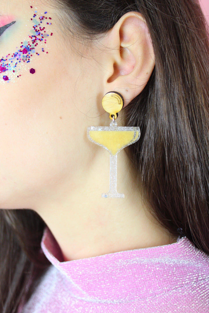 Champagne Supernew-Year Earrings - Sour Cherry