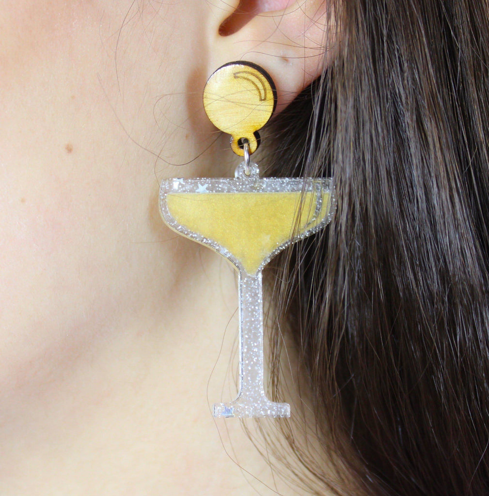 Champagne Supernew-Year Earrings - Sour Cherry