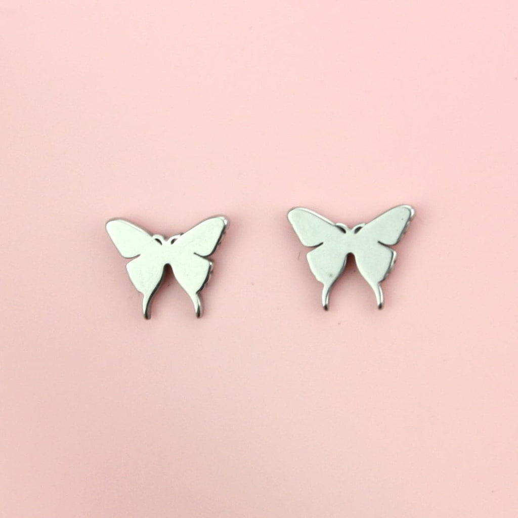 Butterfly Stud Earrings - Sour Cherry