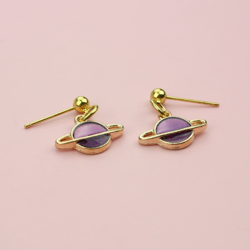 Purple Planet Earrings - Sour Cherry