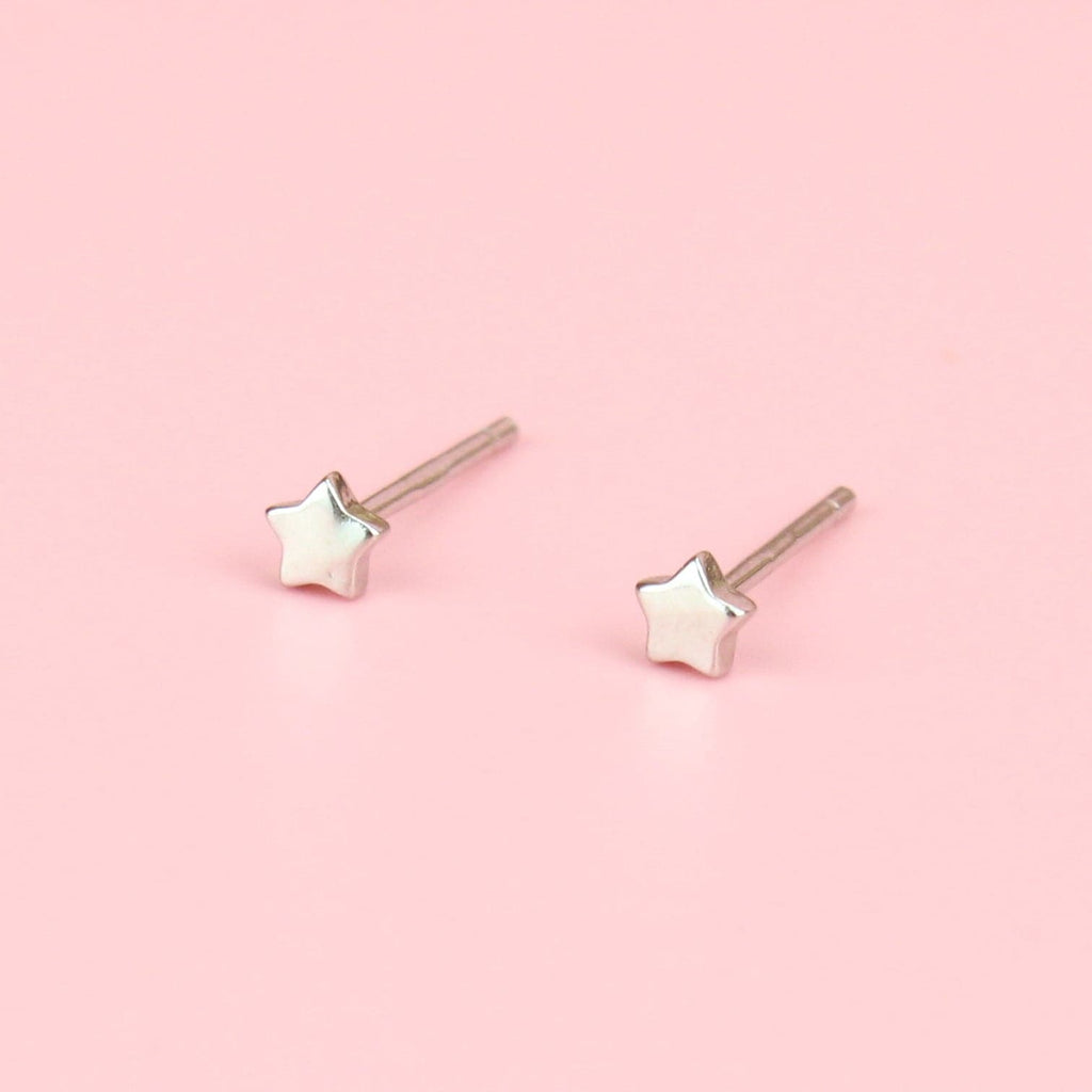 Sterling Silver Star Studs