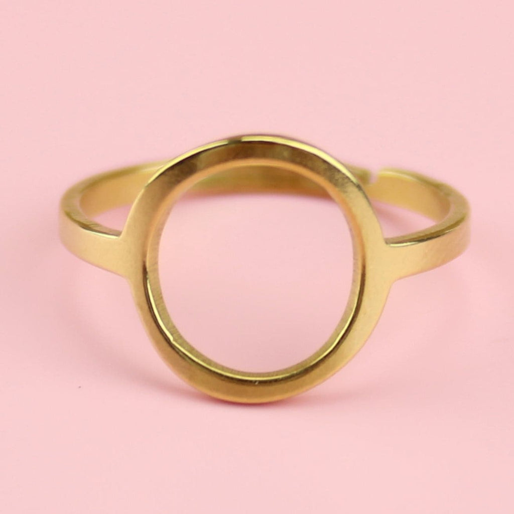 Cut Out Circle Ring (Gold Plated) - Sour Cherry