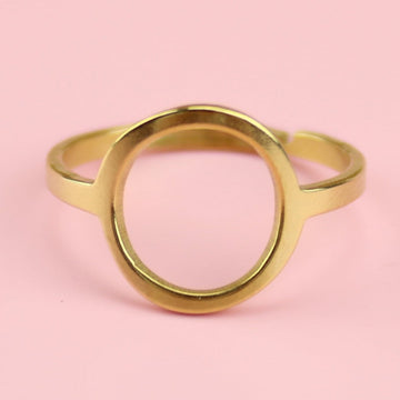 Cut Out Circle Ring (Gold Plated) - Sour Cherry