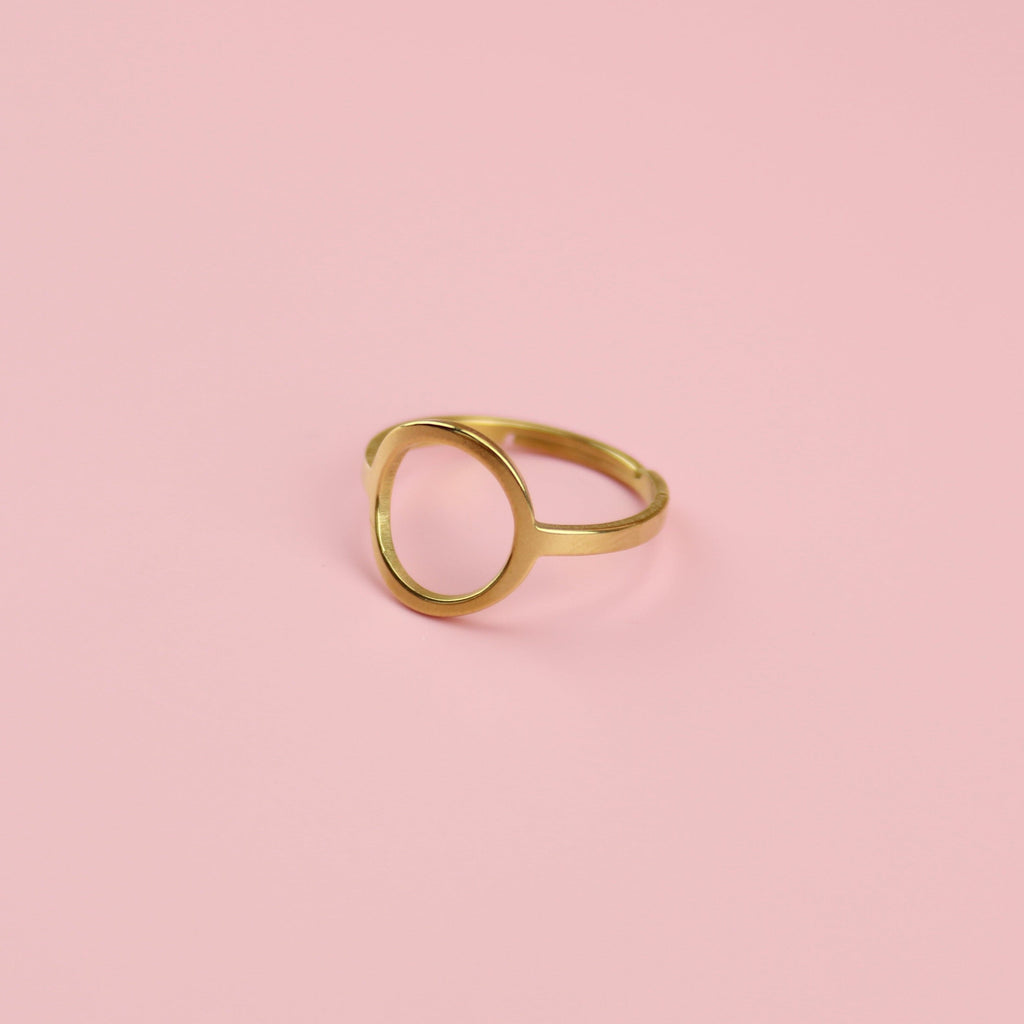 Cut Out Circle Ring (Gold Plated) - Sour Cherry