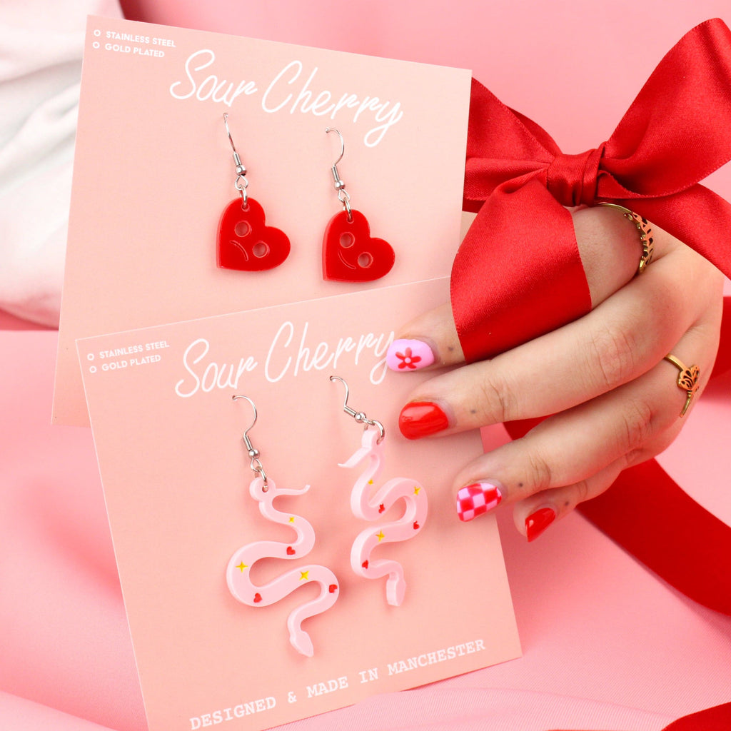 Don't Go Breaking My Heart (Red) Earrings - Sour Cherry