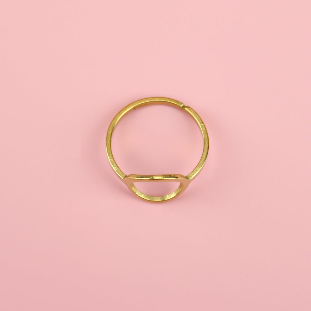Cut Out Circle Ring (Gold Plated) - Sour Cherry