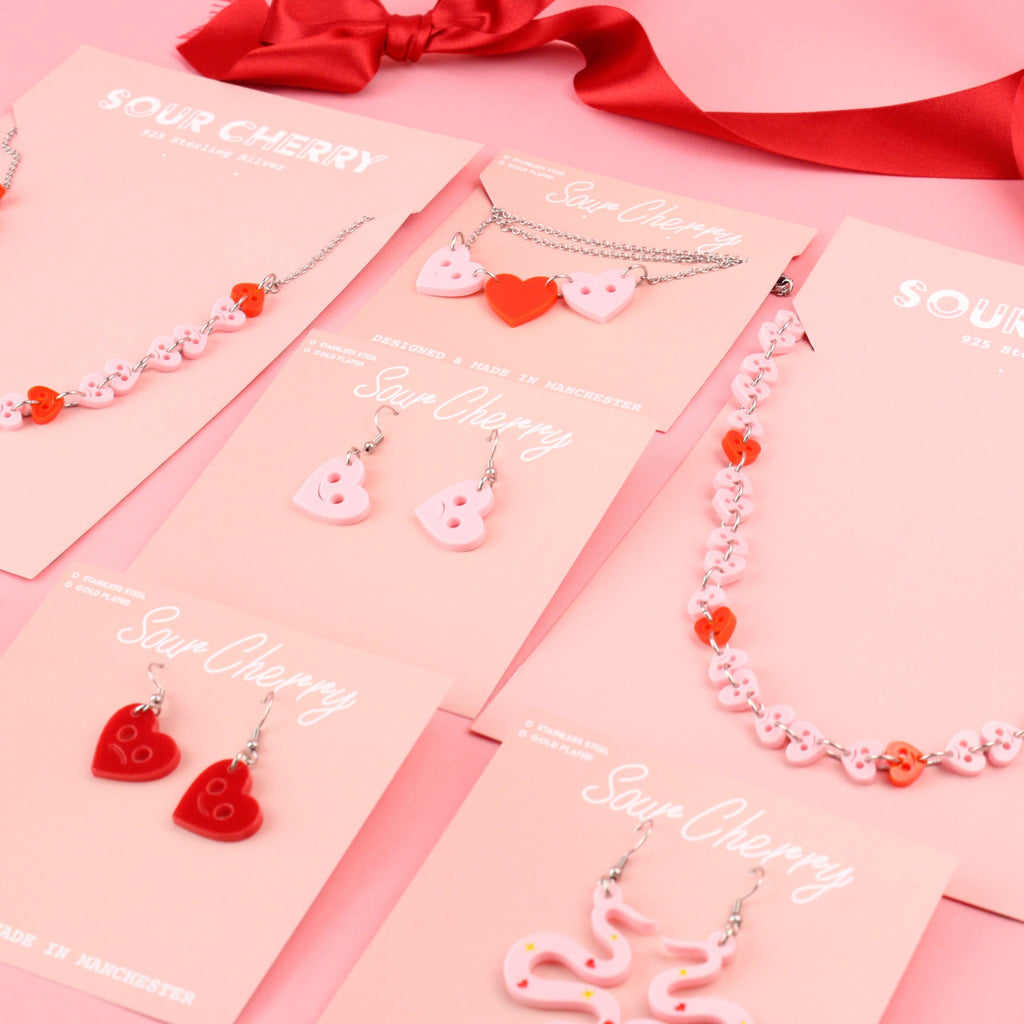 Don't Go Breaking My Heart (Pink) Earrings - Sour Cherry