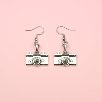 Vintage Camera Earrings on Stainless Steel Earwires