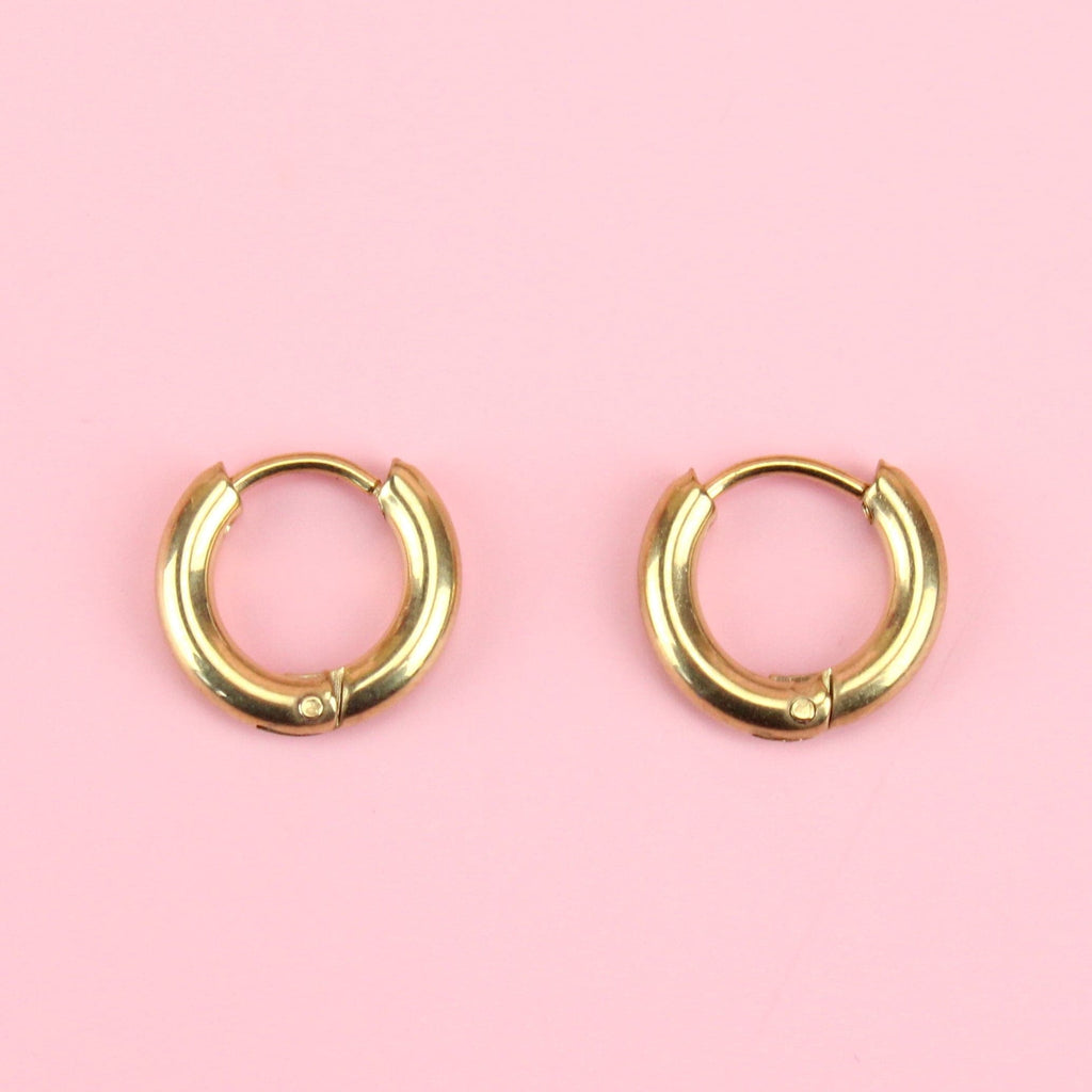 13mm Hoop Earrings (Gold Plated)