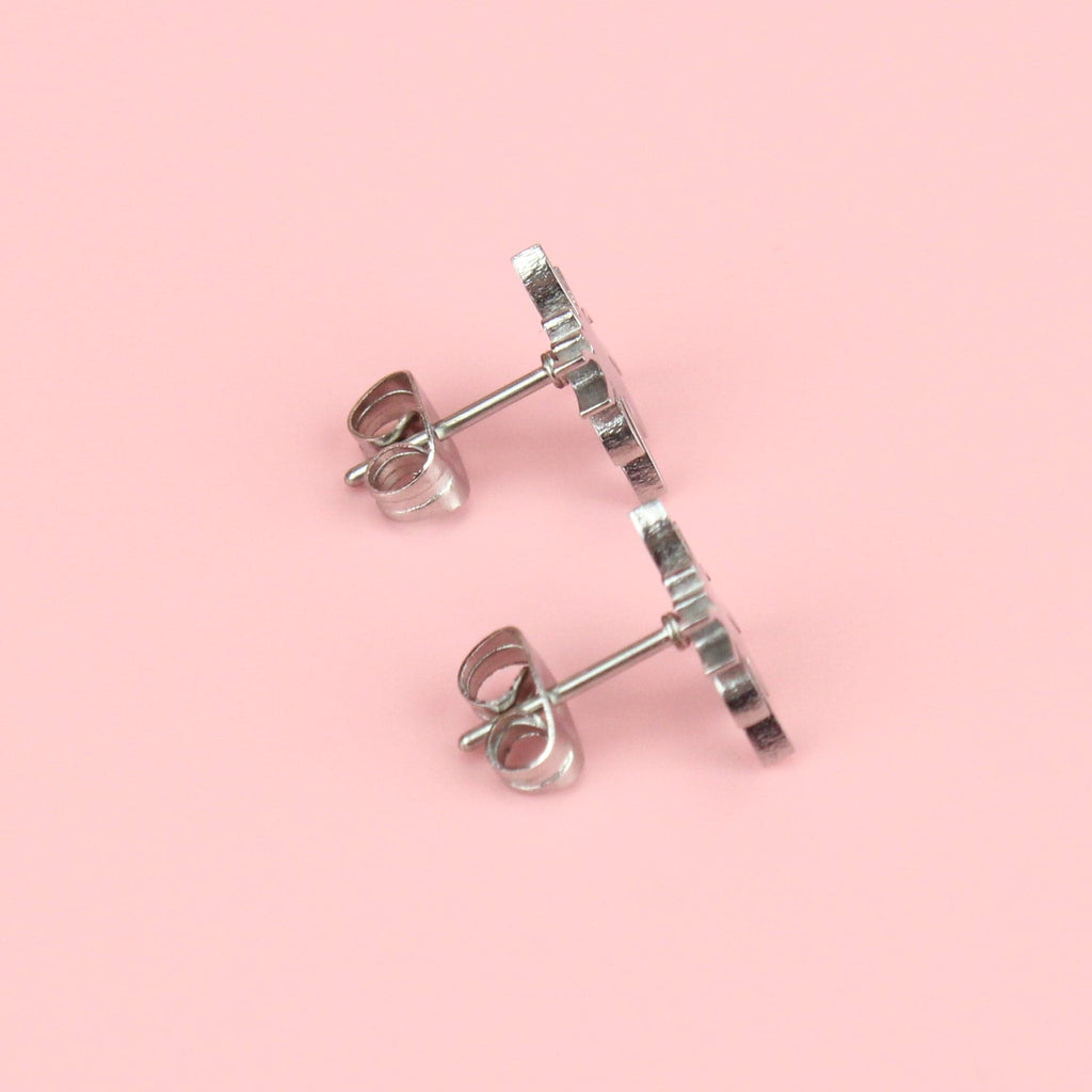 Spider Stud Earrings - Sour Cherry