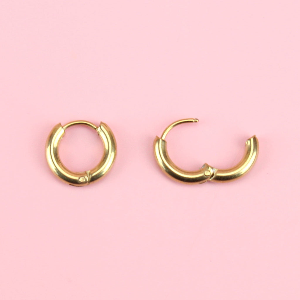 13mm Hoop Earrings (Gold Plated)