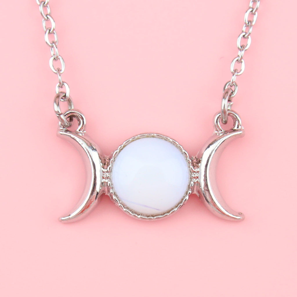 Opal Moon Necklace - Sour Cherry