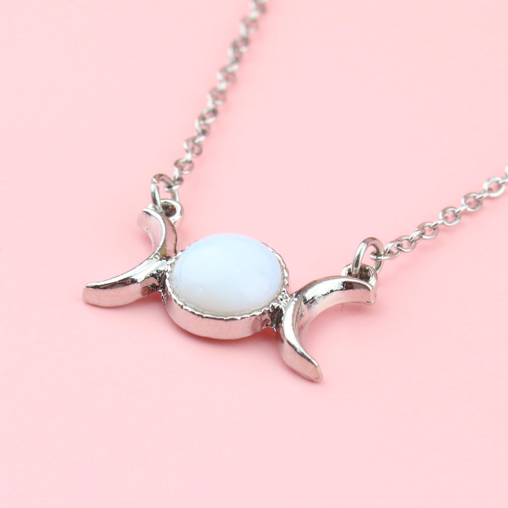 Opal Moon Necklace - Sour Cherry