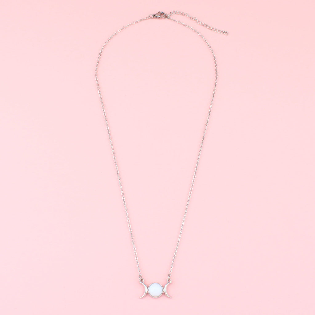 Opal Moon Necklace - Sour Cherry
