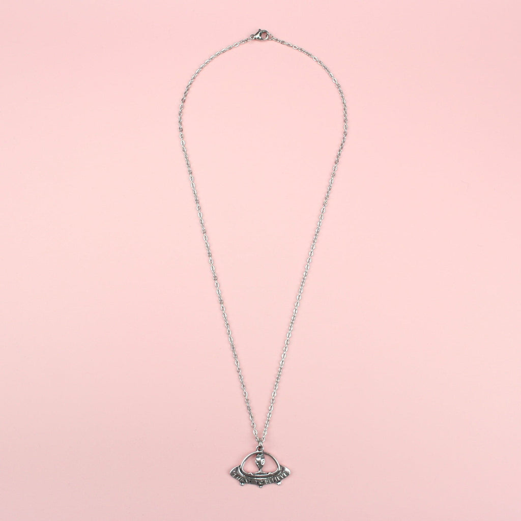 I Want To Believe UFO Necklace - Sour Cherry
