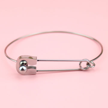 Safety Pin Bangle - Sour Cherry