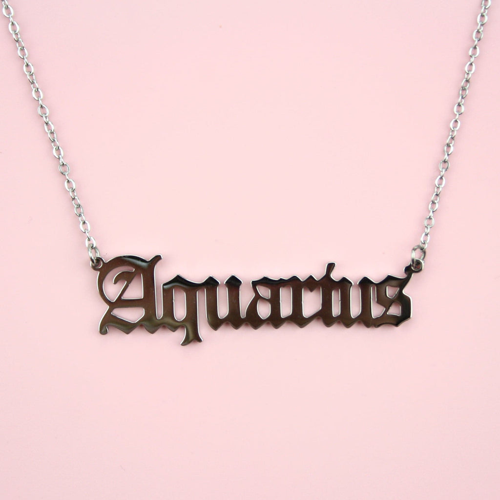Aquarius Horoscope Necklace - Sour Cherry