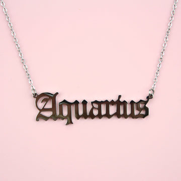 Aquarius Horoscope Necklace - Sour Cherry